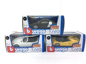 【同梱可】【60】未使用品 burago SLS AMG ロードスター アウディR8 ベンツ ランボルギーニ アヴェンタドール ロードスター 1/43 3台セット
