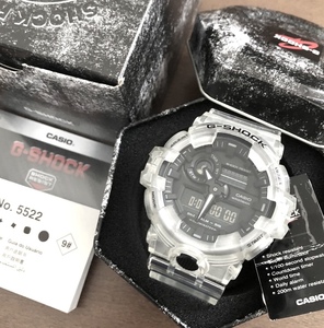 G-SHOCK GA-700 SKE スケルトン 黒 クリア 透明 アナデジ 3D デザイン 文字盤 BIG CASE デジアナ 定番 生産終了品 GA700SKE CASIO