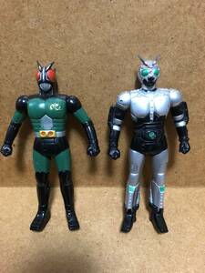 バンダイ ソフビ 当時モノ 仮面ライダーBLACK RX & シャドームーン 1988年 使用感目立つ 現状渡し