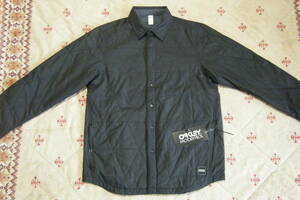 オークリー　OAKLEY　FP DWR Flannel Hybrid Jacket　防寒パテッドジャケット　黒系　サイズ S　キルティング加工　両面着用　撥水機能