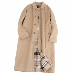 極美品 バーバリー BURBERRY コート ステンカラーコート バルマカーンコート リバーシブル アウター メンズ 44 ベージュ cg10ms-rm05f06561