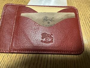 il bisonte イルビゾンテ C0959 カードケース 赤茶 カードホルダー パスケース ※保存袋 箱無し