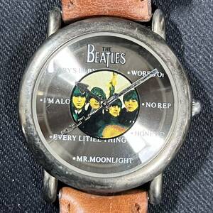 THE BEATLES ビートルズ メンズ腕時計 ENGLAND クォーツ プロダクト Apple Corps Ltd 純正革ベルト 希少 レア