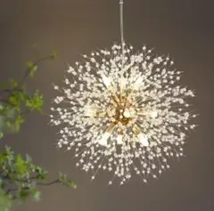 シャンデリア おしゃれ 花火 ペンダントライト LED電球付き