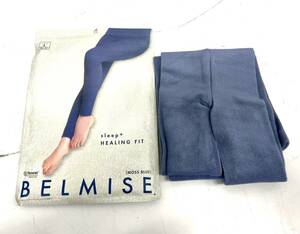 R447-W7-1544 ◎ BELMISE ベルミス スリーププラス ヒーリングフィット MOSS BLUE 着圧レギンス Lサイズ③