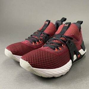 e13-5《極美品》UNDER ARMOUR アンダーアーマー UAプロジェクトロック4 トレーニングシューズ ランニング スニーカー 3023695-600 25.5cm