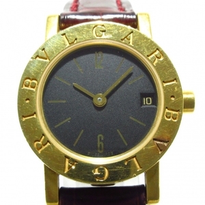 BVLGARI(ブルガリ) 腕時計 ブルガリブルガリ BB23GL レディース K18YG/革ベルト 黒