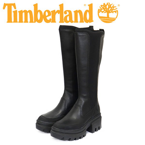 Timberland (ティンバーランド) A5YMR EVERLEIGH TALL エヴァーリー トールブーツ レディース Black TB450 US7.5-約24.5cm