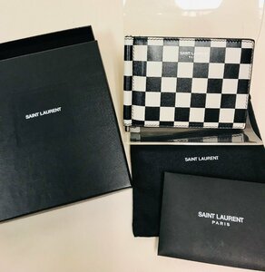 qoj.YQD04　SAINT LAURENT イヴ・サンローラン　フラグメント　カード入れ　マネークリップ式　