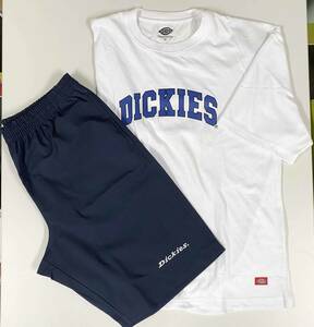 新品 XL ★ Dickies ディッキーズ 上下 セット Tシャツ & ハーフパンツ ルームウェア パジャマ アウトドア ロゴ 短パン 半袖 大きいサイズ