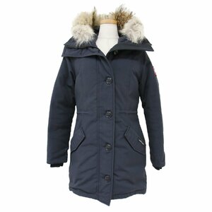 CANADA GOOSE カナダグース ダウン ジャケット アウター ブラック 黒 S フーディー ファー 撥水 Rossclair 防寒 シンプル ブランド