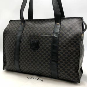 【廃盤】CELINE セリーヌ トートバッグ ブラックマカダム トリオンフ ショルダーバッグ ブラック 黒 肩掛け ビジネスバッグ