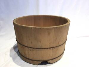 ■11258■昭和レトロ 木桶 桶 お櫃 蓋なし アンティーク 木製 古具