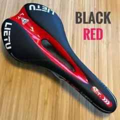 自転車 ロード サドル スポーツサドル カラー ブラック×レッド