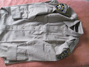 ★ CHP カリフォルニア ハイウェイパトロール 制服 長袖 未使用 新品 CHiPs ジョン＆パンチ ジョン パンチ 警察 警官 USA 白バイ カワサキ