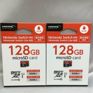 【未使用/インボイス登録店/TO】HIDISC Nintendo Switch ニンテンドースイッチ対応 128GB HDMCSDX128GSW micro SDXCカード 2枚　MZ0228-4