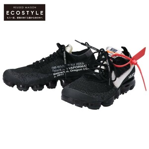 【美品】NIKE ナイキ ｘOFF-WHITE AA3831-001 Air Vapormax The Ten エア ヴェイパーマックス ザ テン スニーカー 26.5cm ブラック メンズ