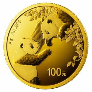 [保証書・カプセル付き] 2023年 (新品) 中国「パンダ」純金 8グラム 金貨