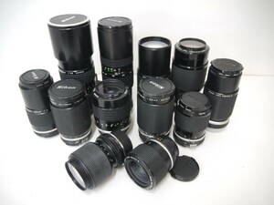 649 Nikon MFレンズ 11本 まとめ NIKKOR/ZOOM NIKKOR/NIKKOR・C Auto/SERIES E/TAMRON/200/300/43-86/135/35-135/70-210/75-150/36-72mm