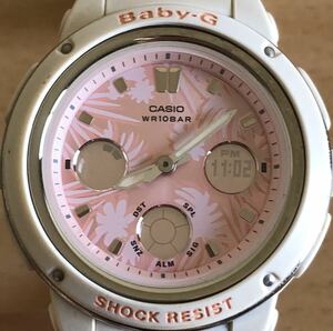 305-0609 CASIO カシオ Baby-G レディース腕時計　ラバーベルト　クオーツ　デジタル　白　ホワイト　BGA-150F 稼働品