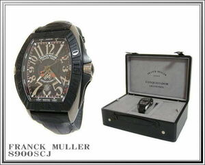 ☆美品FRANCK MULLER/フランクミュラー コンキスタドール グランプリ メンズ腕時計 8900SCJ OH済み 送料税込み！