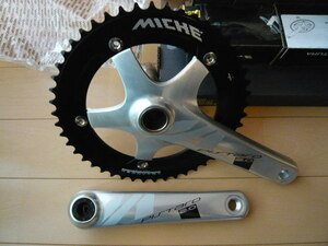 MICHE ミケ PISTARD 2.0 CHAINSET 48T 1/8・クランク長165mm SILVER track piste トラック ピスト