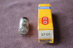 フィリップスPhilips、EF86? 真空管 現状品 1本 です。印字消え部分が多いため、正確な品番は不明です。