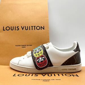 1円 【希少 美品】 LOUIS VUITTON 【山本寛斎コラボ】 ルイヴィトン メンズ スニーカー ローカット 靴 モノグラム ダルマ LV ホワイト 白