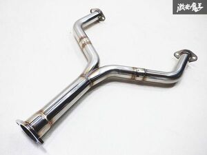 ◆未使用! 即納可能!◆ 社外 Z33 フェアレディZ 前期 VQ35DE 後期 VQ35HR ステンレス フロントパイプ Y字パイプ 排気効率向上 即納 棚