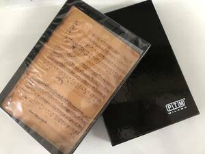 新品 PTM イタリア製 本革 ブックカバー 〈 ミュージック 〉 文庫本サイズ 