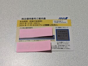 4枚セット 番号のみ ANA 株主優待 全日空 有効期限 2024年11月30日