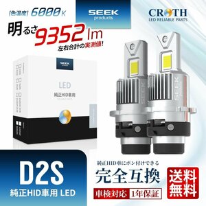 SEEK Products D2S LEDバルブ ホンダ N-BOX/NBOX/Nボックスカスタム H25.12～H29.7 ヘッドライト 純正交換 6000K CROTH ネコポス＊送料無料