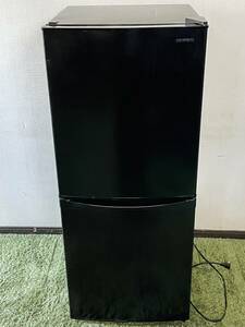 IRIS OHYAMA/アイリスオーヤマ/ノンフロン冷凍冷蔵庫/142L/2ドア/右開き/黒/ブラック/2021年製/IRSD-14A-B/0419e