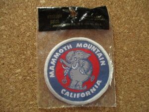 80s マンモス マウンテン カリフォルニア California ビンテージ刺繍ワッペン/アメリカ化石ヨセミテ雪山スキー旅行USAスーベニア土産パッチ