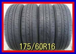 ■中古タイヤ■　175/60R16 82H BRIDGESTONE Playz PXⅡ ラクティス イグニス iQ等 4本セット 夏タイヤ 激安 中古 送料無料 B431