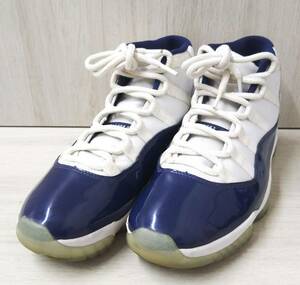 NIKE スニーカー NIKE 378037-123 AIR JORDAN 11 RETRO 27.5cm 紺 白 ネイビー エアジョーダン ナイキ