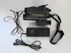 AN24-152 ジャンク扱い Panasonic パナソニック S-VHS-C ムービーカメラ NV-S9 ACアダプター VW-AS1 付き 通電のみ確認 tm24-14,36