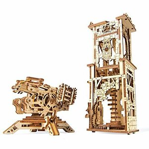 Ugears ユーギアーズ Archballista-Tower アークバリスタと攻城塔 70048 木のおもちゃ 3D