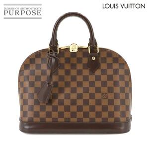 新品同様 ルイ ヴィトン LOUIS VUITTON ダミエ アルマ PM ハンド バッグ エベヌ N51131 ブラウン ゴールド 金具 Alma PM 90231302