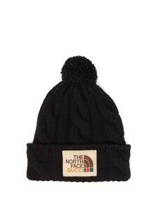 新品 正規 THE NORTH FACE x GUCCI WOOL CAP Black [Sサイズ] ノースフェイス/グッチ/ウールキャップ/ニット帽/ニットキャップ/palace/限定