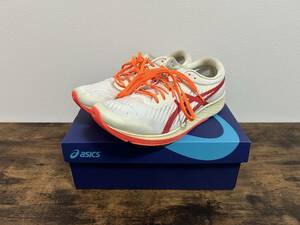 ASICS METARACER / アシックス メタレーサー ランニングシューズ メンズ 27.5CM /ホワイト サンライズレッド