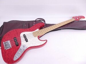 EDWARDS/エドワーズ 4弦エレキベース Artist Series E-T-125BZ See Thru Festa Red ラルク tetsuyaモデル ソフトケース付 ◆ 6E0C7-1