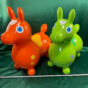 RODY ロディ オレンジ グリーン 2体 乗り物 ホッピング LEDRAPLASTIC イタリア製 おもちゃ 玩具 ガレージ インテリア キャラクター雑貨