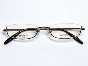 逆ナイロール　日本製　メガネ　★　形状記憶　スリム　茶　コンパクト　★　スクエア　弾性　メガネ