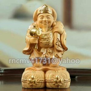 「81SHOP」大黒天 七福神 財運 縁起物 希少 仏師で仕上げ品 彫刻工芸品 精密彫刻