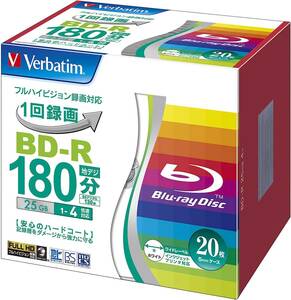 20枚パック バーベイタムジャパン(Verbatim Japan) 1回録画用 ブルーレイディスク BD-R 25GB 20枚 ホ