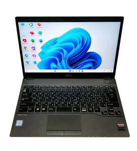 ★【驚速 FUJITSU U938/T i5-7300U 2.60GHz x4+8GB+SSD128GB 13.3インチノートPC】Win11+Office2021 Pro/HDMI/WEBカメラ■E041203