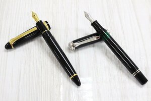 【行董】AX000ABC26 万年筆 2本おまとめ PELIKAN SOUVERAN ペリカン スーベレーン 14C-585 ペン先14K SAILOR セイラー ペン先21K ※レタパ