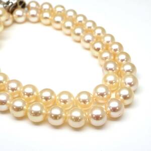 大珠!!◆アコヤ本真珠ネックレス/ 16 ◆M 約37.4g 約43.0cm 7.5-8.0mm珠 pearl パール jewelry necklace ジュエリー DA0/DB0