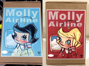 絶版 激レア 超入手困難 Kennyswork スチュワーデス モリー Airline Molly 2体セット Kenny wong直筆サイン入り ブライスではありません